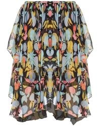 Chloé - Floral-Print Ruffled Skirt - Lyst