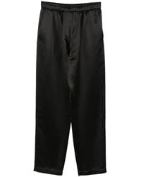 Giorgio Armani - Elastic-Waist Silk Trousers - Lyst