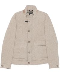 Fay - Herringbone-Weave Lobster-Clasp Coat - Lyst