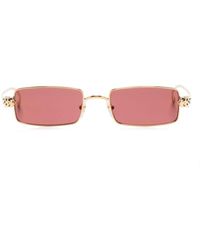 Cartier - Rectangle-Frame Sunglasses - Lyst