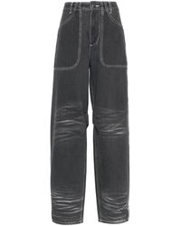 CANNARI CONCEPT - Halbhohe Wide-Leg-Jeans - Lyst