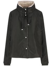 Herno - Drawstring High-Neck Jacket - Lyst