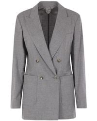Max Mara - Double-Breasted Peak-Lapels Blazer - Lyst
