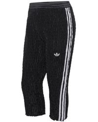 adidas - Pantalon Froncé Capri À Rayures Latérales - Lyst