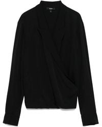 Theory - ピークドラペル ラップブラウス - Lyst