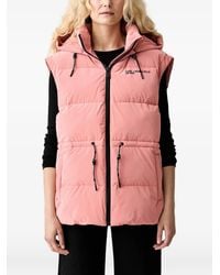KARL LAGERFELD - Padded Hooded Gilet - Lyst