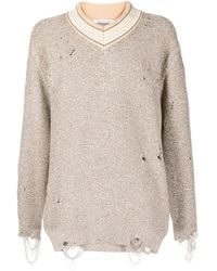 Children of the discordance - 5G Distressed V-Neck Jumper - Lyst