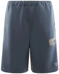 Maison Mihara Yasuhiro - Logo-Patch Panelled Shorts - Lyst