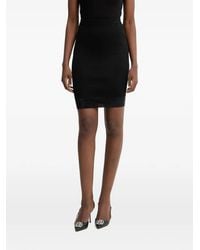 Guess - Minijupe En Maille Côtelée À Ornements Strassés - Lyst