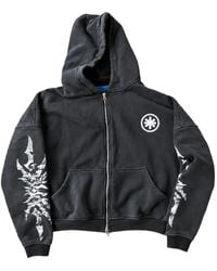 LOSTSHDWS - Graphic-Print Zip-Up Hoodie - Lyst