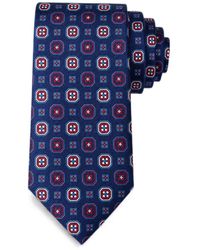 Bona Furtuna - Geometric-Print Silk Tie - Lyst