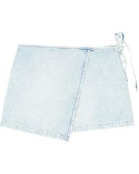 DIESEL - De-Lem-Mini Denim Miniskirt - Lyst