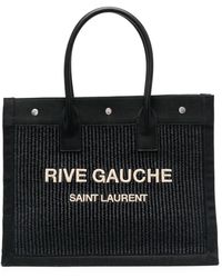 Saint Laurent - Tote Rive Gauche Small mit Leder - Lyst