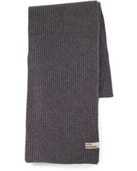 A.P.C. - Sasha Schal Aus Geripptem Strick - Lyst