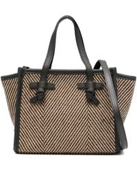 Gianni Chiarini - Miss Marcella Herringbone-Pattern Knot-Detail Tote Bag - Lyst