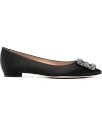 Manolo Blahnik - Hangisi Flat Ballerina Shoes - Lyst