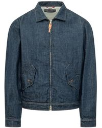 Ceccarelli - Zip-Up Denim Jacket - Lyst