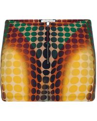Jean Paul Gaultier - Zip-Up Dots-Print Mini Skirt - Lyst
