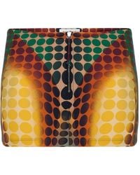 Jean Paul Gaultier - Mini-Rok Met Stippen En Rits - Lyst