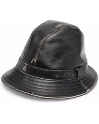 DSquared² - Distressed-Effect Leather Hat - Lyst