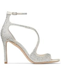 Jimmy Choo - Azia Crystal-Embellished Sandals - Lyst