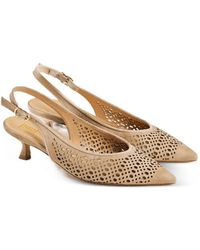 Poche Paris - Perforated Sling-Back Pumps - Lyst