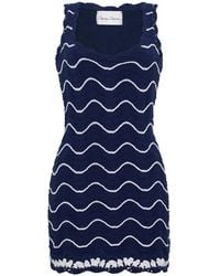 Cara Cara - Orel Zigzag-Knit Cotton Mini Dress - Lyst