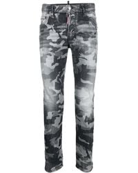 DSquared² - Vaqueros Bootcut Con Estampado Militar - Lyst