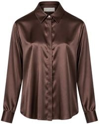 Antonelli - Satin-Finish Long-Sleeve Shirt - Lyst