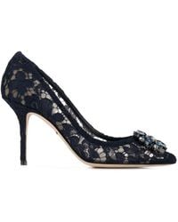 Dolce & Gabbana - Lace rainbow pumps with brooch detailing - Lyst