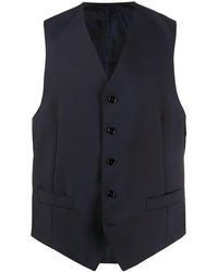 Dell'Oglio - Chaleco Con Botones Y Cuello En V - Lyst