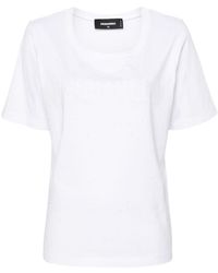 DSquared² - Easy Fit Crystal-Embellished T-Shirt - Lyst