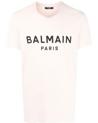 Balmain - Logo-print Detail T-shirt - Lyst