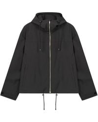 ROUGH - Logo-Print Hooded Jacket - Lyst