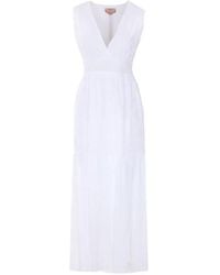 Twinset - V-Neck Sleeveless Dress - Lyst