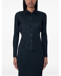 Pleats Please Issey Miyake - Pleated Button-Down Shirt - Lyst