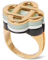 CASABLANCA - Enamel-Detailed Logo Ring - Lyst