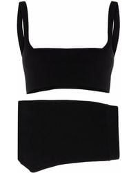 RED Valentino - Knitted Crop Top And Shorts Set - Lyst