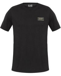 EA7 - Logo-Patch T-Shirt - Lyst