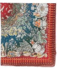Faliero Sarti - Graphic-Print Frayed Scarf - Lyst