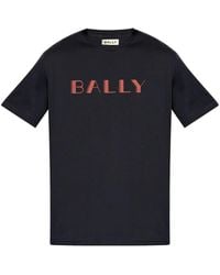 Bally - T-Shirt Aus Bio-Baumwolle Mit Logo-Print - Lyst