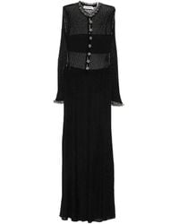 Self-Portrait - Embellished Open-Knit Maxi Dress - Lyst