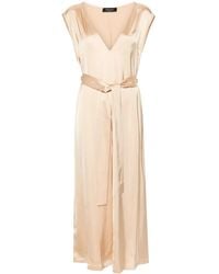 Fabiana Filippi - V-Neck Belted Dress - Lyst