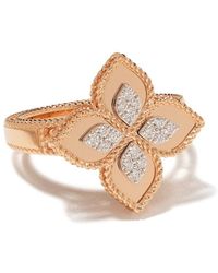 Roberto Coin 18kt 'Princess Flower' Rotgoldring mit Diamanten - Mehrfarbig