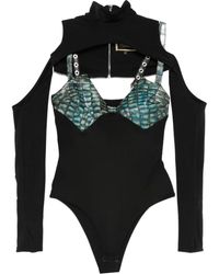MITILIANE COUTURE - Embossed Corset Croc Effect Top - Lyst