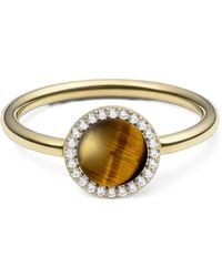 Daniel Wellington - Audrey Tiger-Eye Crystal-Embellished Ring - Lyst