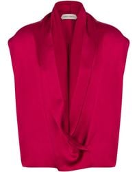 Alberta Ferretti - Klassische Satinbluse - Lyst