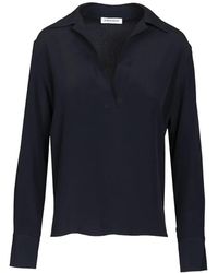 Al Duca d'Aosta - V-Neck Silk Blouse - Lyst