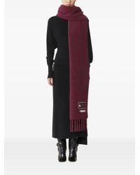 Lanvin - Écharpe Oversize Frangée À Patch Logo - Lyst