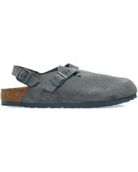 Birkenstock - Tokio Suede Buckle Mules - Lyst